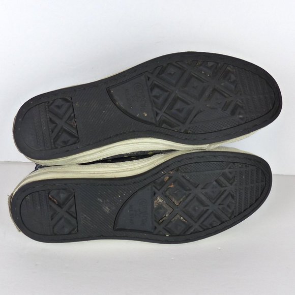 Converse Premium Post Hi Top Sneakers Women 9 Denim Blue Gray Stripes 139906C - Picture 10 of 15